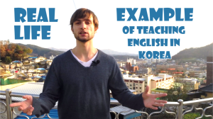 real life example of teaching English in Korea